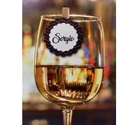 BiG Party - 6 Segnaposto con Mollettina in Legno Personalizzabili Bordo Nero