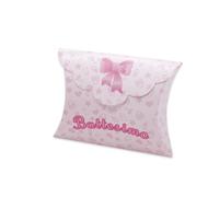 BIG PARTY - 81598 - Scatolina portaconfetti - Battesimo baby - carta - 10 x 8 x 3 cm - rosa - Big Party - conf.25 pezzi - 94694 - Conf. da 1 Pz. - 81598