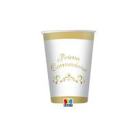 Big Party Bicchieri Prima Comunione Gold Cc 250 8 Pz