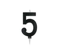 Big Party Candelina Nero Glitter N°0/1/2/3/4/5/6/7/8/9 (5)