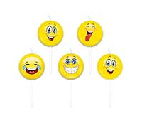 Big Party Candeline Picks Emoticons (5 pz)