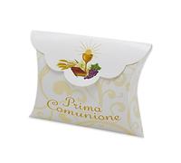 Big Party- Conf. 25 Scatoline Portaconfetti per Bomboniere Prima Comunione, Colore Bianco E Beige, BIG-81601