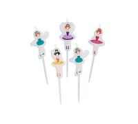 Big Party- Conf. 5 Candeline Picks Ballerina, Multicolore, 73591