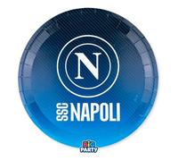 Big Party | Confezione da 6 Piatti Napoli Ufficiale Servizio Tavola per Festa Compleanno Evento Party Bambino Bambina (Diametro 22 CM)