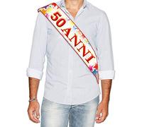 Big Party Fascia Compleanno 50 Anni, Muticolor, Unica