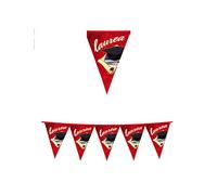 Big Party- Festone Bandierine Laurea, Colore Rosso, 15437