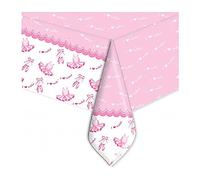 Big Party-I Love Ballet Tovaglia in PVC per Festa a Tema, Colore Rosa, 140 x 270 cm, 14776