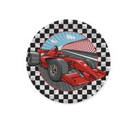 Big Party Piattini in Cartone D 18 Cm Formula 1 Party Rosso Nero Cf 8 Pz