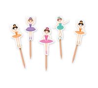 Big Party Picks Sagomati I Love Ballet 4 x 7 Cm Cf 25 Pz Multicolor