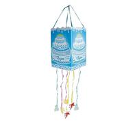 Big Party- Pignatta di Cartone Azzurra con Scritta Buon Compleanno, Colore, 73639