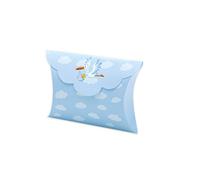 Big Party scatoline bustina Cicogna Celeste 81597 Nascita Bambino bomboniera 25 pz.
