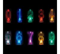 Big Party - Set Candela Luminosa Led Multicolor Per Torta Di Compleanno Big Party - Numero 7