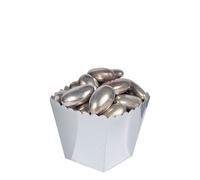 Big Party Sweety Box Mini 4 x 5,5 x 4 Cm Silver Metal Portaconfetti Cf 12 Pz