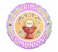 BiG Party **Tondo cm.45 Prima Comunione Spring Rosa (18")