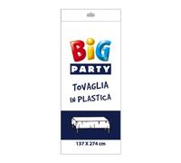 BiG Party Tovaglia in plastica cm.137 x 274 Bianca