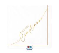 Big Party Tovaglioli Carta Buon Compleanno Gold 33 x 33 Cm Bianco Oro