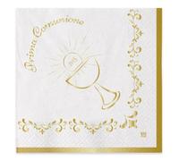 Big Party Tovaglioli Prima Comunione Gold 33 x 33 Cm 20 Pz