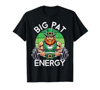 Big Pat Energy, San Patrizio, Sollevamento Pesi, Fitness, Divertente Maglietta
