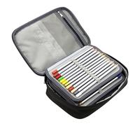 Big Pencil Case - Casa di di grandi dimensioni da 10 pollici per l'organizzazione scolastica con compartimenti, deposito divisore rimovibile, titolare di pasticcini per marcatore a penna per Ho