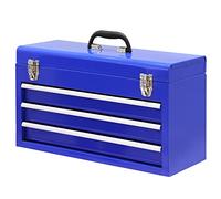 BIG RED ANTBD133-XU - Cassetta portautensili in metallo con 3 cassetti e 2 chiusure in metallo, per garage, casa o banco da lavoro, blu