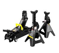 BIG RED AT82001BR - Cric idraulico a carrello con 2 cavalletti, 2 tonnellate (1,8 kg), nero