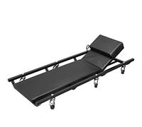 BIG RED Rolling Garage/Shop Creeper: 40" Padded Mechanic Cart with Adjustable Headrest and 6 casters, Black