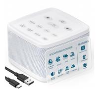 Big Red Rooster White Noise Machine per dormire - Macchina audio per bambini e bambini con pioggia, natura e suoni dell'oceano - Creatore portatile del rumore del sonno con timer, Bluetooth e