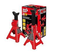 BIG RED, T43002A Torin Cavalletto in Acciaio: Doppio bloccaggio, capacità 3 tonnellate (2721 kg), Rosso, 1 Paio