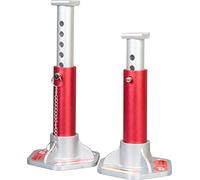 BIG RED T43004 Torin Alluminio Jack Stand con Bloccaggio Perni: 3 TON (2,7 kg) capacità, Rosso/Argento, 1 Paio