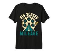 Big Screen Mileage Film Projection Travel Humor Maglietta Premium