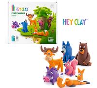 BIG SET ANIMALI DELLA FORESTA PASTA MODELLABILE INDURENTE ALL'ARIA HEY CLAY 7056