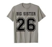 Big Sister 2026 Baby Shower Genere Reveal Kids Maglietta