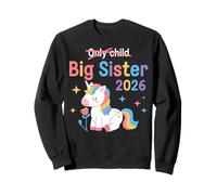 Big Sister 2026 Only Child Crossed out Unicorno Felpa