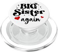 Big Sister Again Announcement Sign 2025 Sister to Be 2026 PopSockets PopGrip per MagSafe