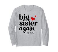 Big Sister Again Announcement Sign 2026 Older Sister to Be Maglia a Manica