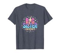 Big Sister Energy Sparkly Retro Testo, Sorelle Grandi per Ragazze Maglietta, Uomo, Pervinca, XL