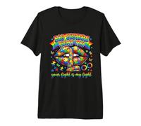 Big Sisters Fight Too Autism Awareness Puzzle Labbra Maglietta Premium