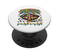 Big Sisters Fight Too Autism Awareness Puzzle Labbra PopSockets PopGrip Adesivo