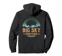 Big Sky Montana MT Buffalo Bisonte Felpa con Cappuccio