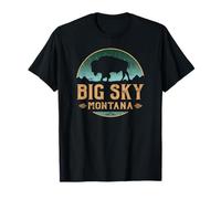 Big Sky Montana MT Buffalo Bisonte Maglietta