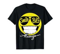 Big Smile Alway Cute Funny Happy Peace Smiling Face Positive Maglietta