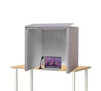 Big Space Desktop Soundproof Cover, Self Made Sound Booth Box, Vocal Absorbing Shield, Microphone Isolation Shield, Private Space, Portable Vocal Booth Box Isolation Room Soundproof Booth