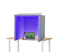 Big Space Desktop Soundproof Cover, Self Made Sound Booth Box, Vocal Absorbing Shield, Microphone Isolation Shield, Private Space, Portable Vocal Booth Box Isolation Room Soundproof Booth