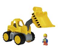 BIG Pala gommata Power-Worker + pupazzetto - Macchinina ideale per i viaggi, ruote in materiale morbido, braccio di carico snodabile, pupazzetto incluso, per bambini dai 2 anni in su