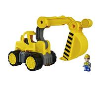 BIG Spielwarenfabrik- Big Power Worker-Escavatore + Figura, Colore Giallo, 800054835