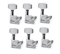 Big Square Sigillato Guitar Tuning Pegs Keys Sintonizzatori Machine Teste Per Chitarra Elettrica Nero/Gold/Chrome Accordatura chitarra (Color : Chrome 6R)