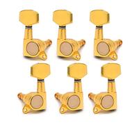 Big Square Sigillato Guitar Tuning Pegs Keys Sintonizzatori Machine Teste Per Chitarra Elettrica Nero/Gold/Chrome Accordatura chitarra (Color : Gold 3R3L)