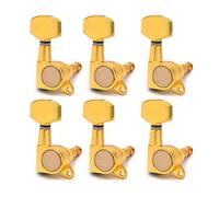 Big Square Sigillato Guitar Tuning Pegs Keys Sintonizzatori Machine Teste Per Chitarra Elettrica Nero/Gold/Chrome Accordatura chitarra (Color : Gold 6R)