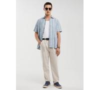 BIG STAR Camicia 'Luizner' blu / bianco Uomo BIG STAR M blu / bianco