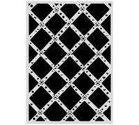 Stamperia - Thick Stencil for Scrapbooks, Albums, Cards, Bullet Journals, and More, Flexible Material, Easy to Clean, Perfect for Crafts and Gifting (Gardens of Time, Diamond Grid Pattern) (A3)